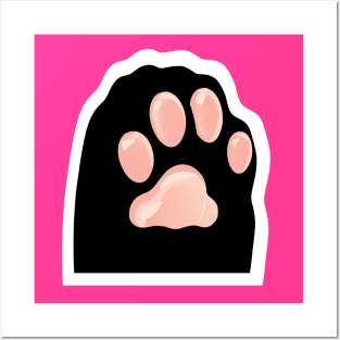 Black Cat Toe Beans! Posters and Art